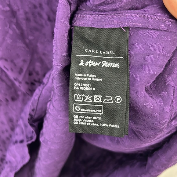 & Other Stories Purple Mini Dress - Picture 12 of 13